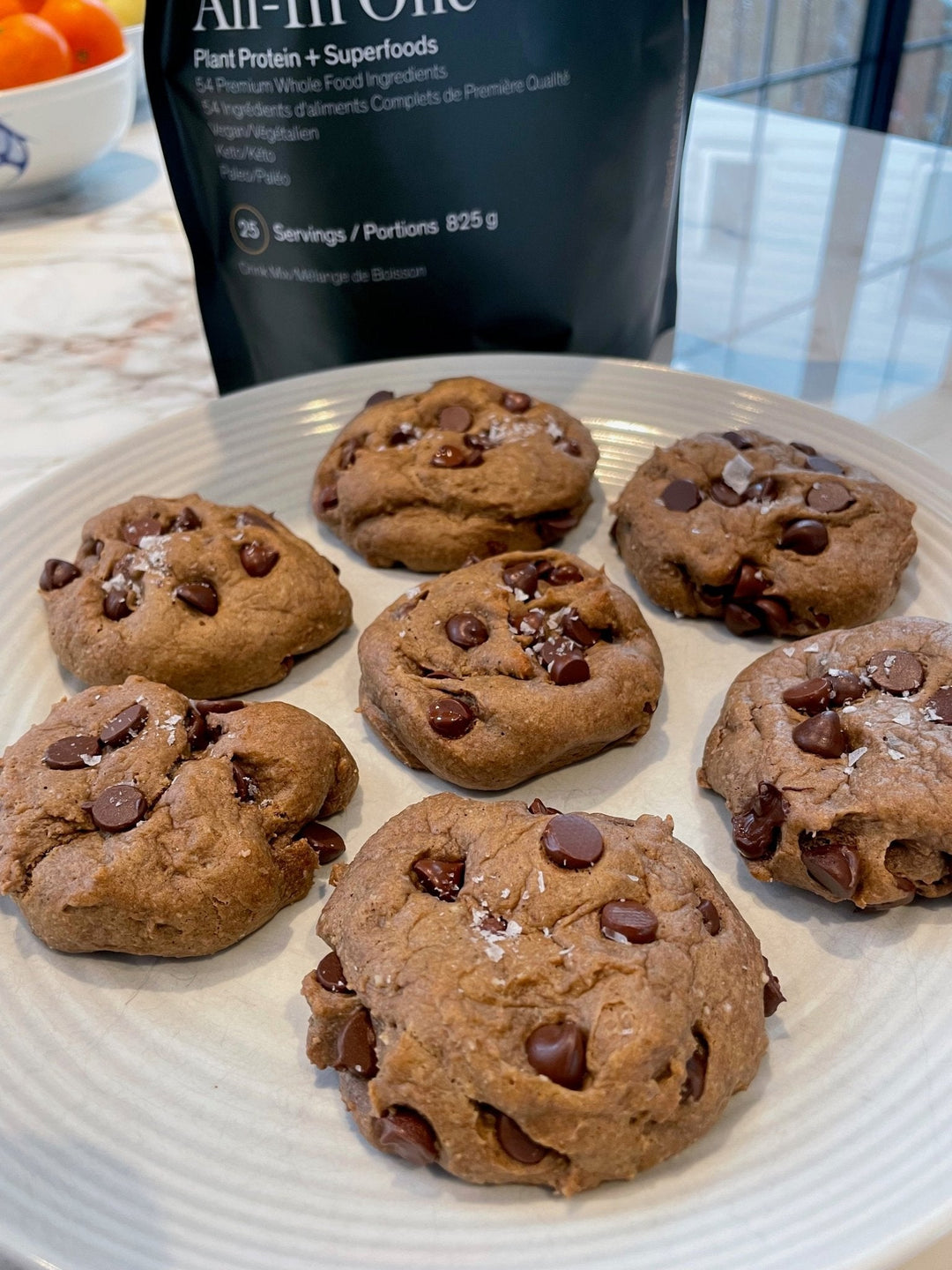 Biscuits protéinés moelleux aux pépites de chocolat